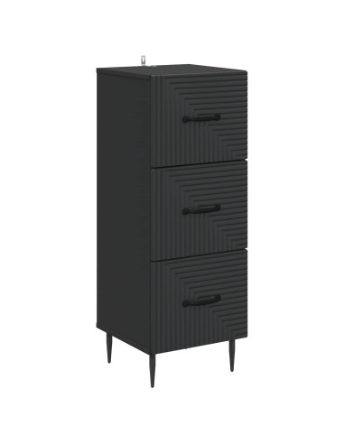 Mobile con Cassetti Nero 33 x 34,5 x 89,5 cm