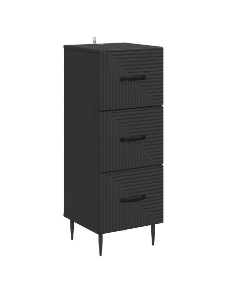 Mobile con Cassetti Nero 33 x 34,5 x 89,5 cm