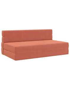 Divano Letto Pieghevole Rosso Arancio 203 x 152 x 15 cm