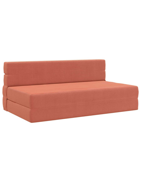 Divano Letto Pieghevole Rosso Arancio 203 x 152 x 15 cm
