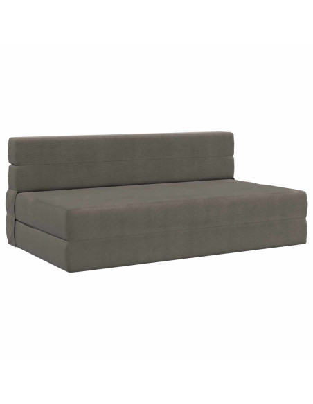 Divano Letto Pieghevole Grigio chiaro 203 x 152 x 15 cm