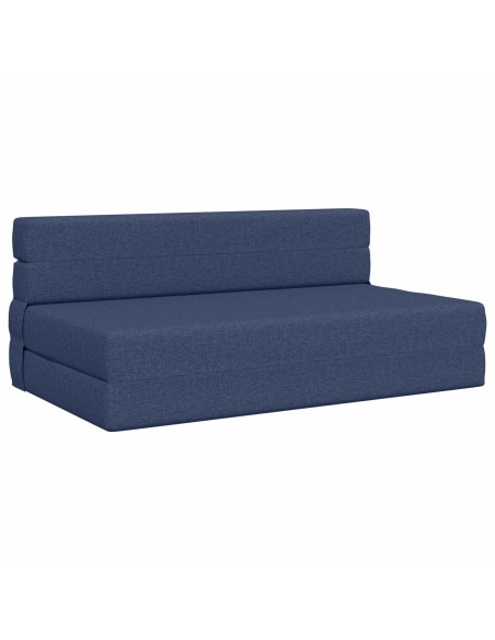 Divano Letto Pieghevole Blu 203 x 152 x 15 cm Tessuto