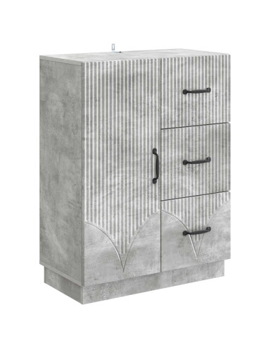 Credenza Grigio Cemento 66 x 34,5 x 87 cm Legno ingegnerizzato