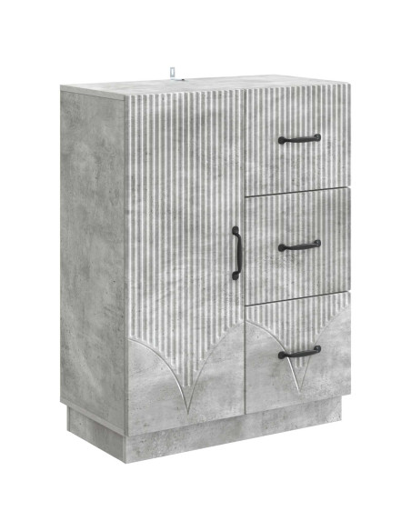 Credenza Grigio Cemento 66 x 34,5 x 87 cm Legno ingegnerizzato