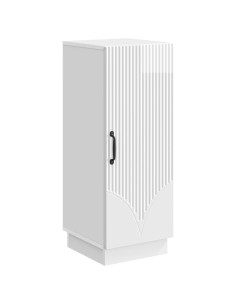 Credenza Bianco Lucido 33 x 34,5 x 87 cm Legno ingegnerizzato