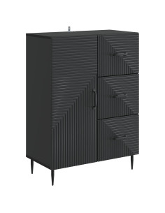 Credenza Nero 66 x 34,5 x 89,5 cm Legno ingegnerizzato