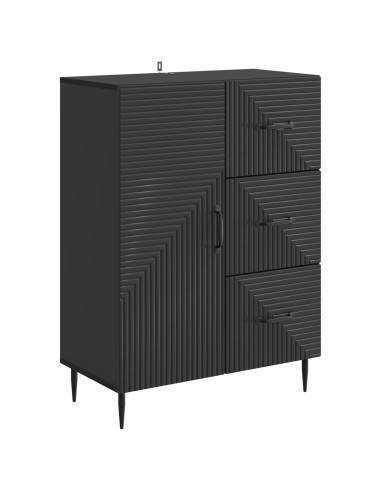 Credenza Nero 66 x 34,5 x 89,5 cm Legno ingegnerizzato