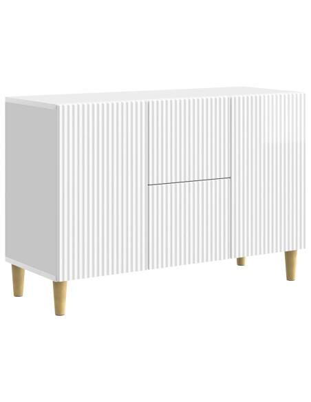Credenza Bianco Lucido 89 x 34,5 x 60 cm Legno ingegnerizzato