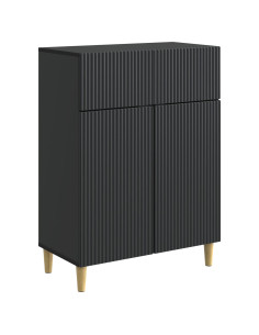 Credenza Nero 66 x 34,5 x 90 cm Legno ingegnerizzato