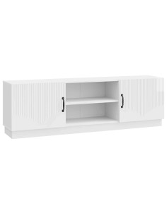 Mobile TV Bianco Lucido 150 x 31 x 47 cm Legno ingegnerizzato