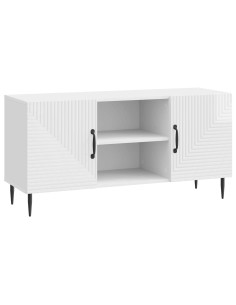 Mobile TV Bianco Lucido 102 x 34,5 x 50 cm Legno ingegnerizzato
