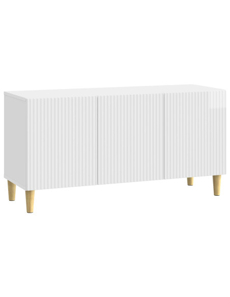 Mobile TV Bianco Lucido 99 x 34,5 x 50 cm Legno ingegnerizzato