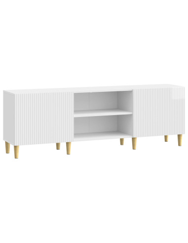 Mobile TV Bianco Lucido 150 x 31 x 50 cm Legno ingegnerizzato