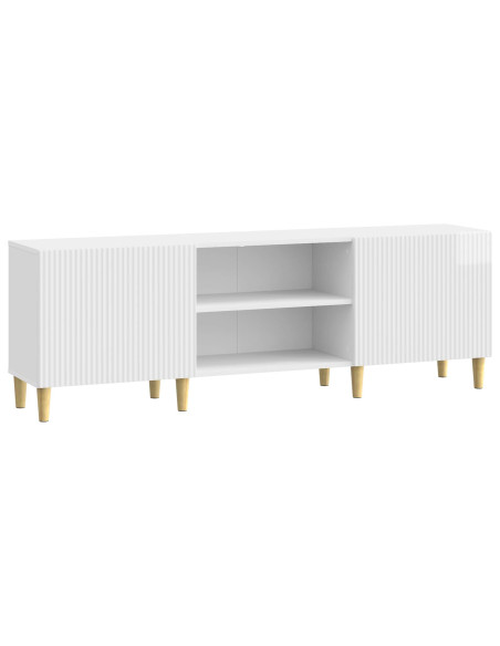 Mobile TV Bianco Lucido 150 x 31 x 50 cm Legno ingegnerizzato