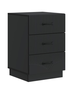Armadio da Notte Nero 43 x 41 x 63,5 cm Legno ingegnerizzato