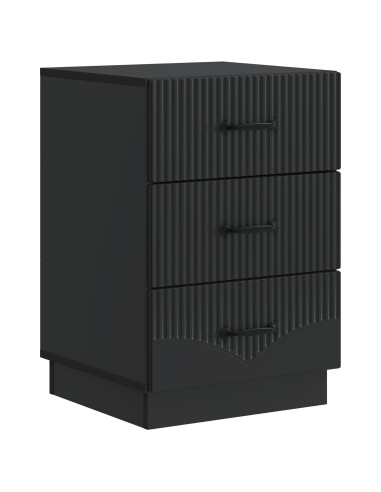 Armadio da Notte Nero 43 x 41 x 63,5 cm Legno ingegnerizzato