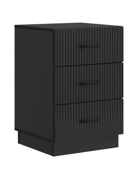 Armadio da Notte Nero 43 x 41 x 63,5 cm Legno ingegnerizzato