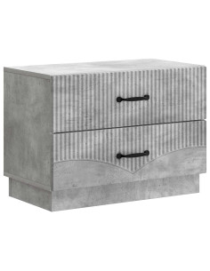 Armadio da Notte Grigio Cemento 62 x 34,5 x 44,5 cm