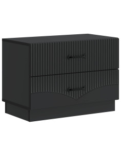 Armadio da Notte Nero 62 x 34,5 x 44,5 cm Legno ingegnerizzato
