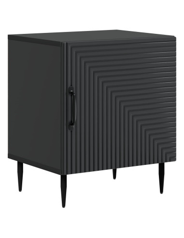 Armadio da Notte Nero 43 x 34,5 x 50 cm Legno ingegnerizzato