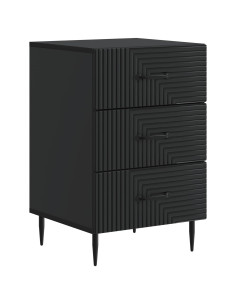 Armadio da Notte Nero 43 x 41 x 66,5 cm Legno ingegnerizzato