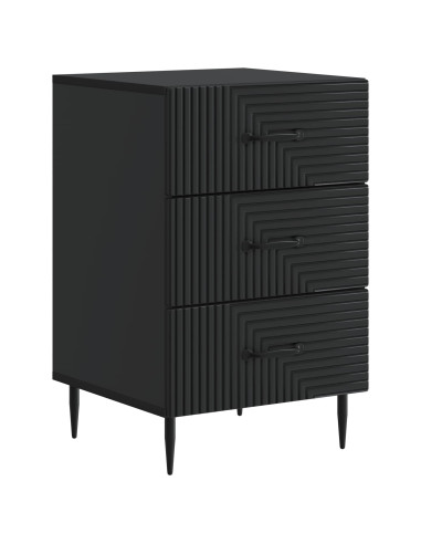 Armadio da Notte Nero 43 x 41 x 66,5 cm Legno ingegnerizzato