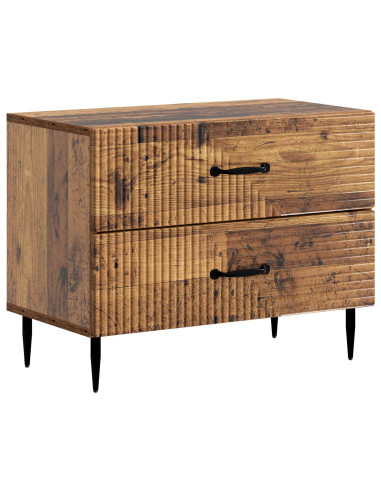 Armadio da Notte con cassetto Legno antico 62 x 34,5 x 47,5 cm