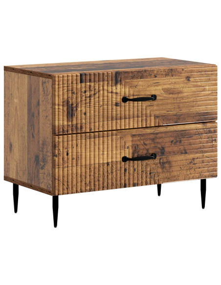Armadio da Notte con cassetto Legno antico 62 x 34,5 x 47,5 cm
