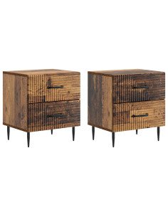Armadio da Notte 2 pcs Legno antico 43 x 34,5 x 47,5 cm