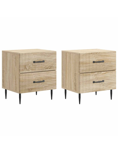 Armadio da Notte 2 pcs Rovere Sonoma 43 x 34,5 x 47,5 cm
