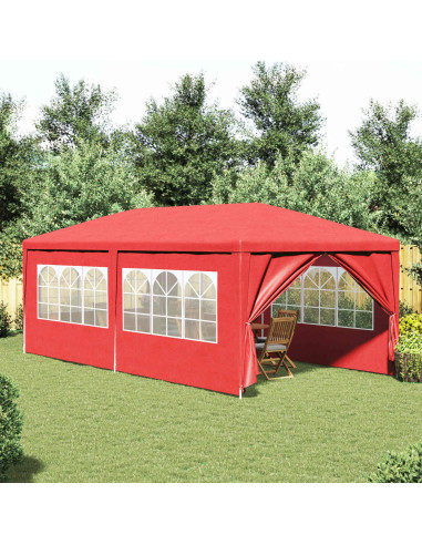 Tenda Party Rosso 600 x 300 x 255 cm PE e Acciaio