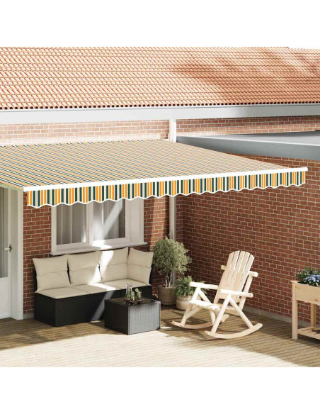 Tenda a Braccio Verde e giallo 430 x 20 cm Tela