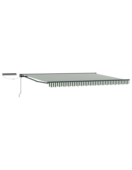 Tettuccio Elettrico Retrattile Verde e Bianco 4,5 × 3,5 m