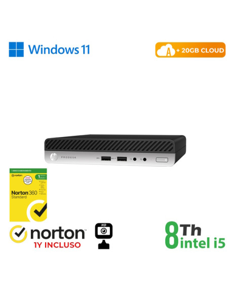 RINOVO Ultra Mini PC DM HP 400 G4 REFURBISHED i5-8X00T SODDR4 16GB SSD 256GB W11P No Dvd Grade A 1Y