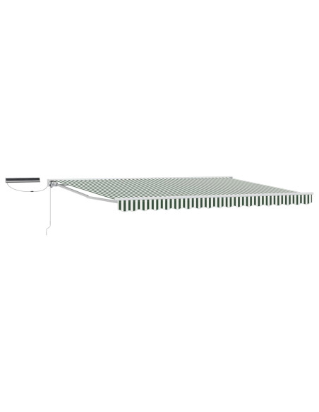 Tettuccio Elettrico Retrattile Verde e Bianco 5 × 3,5 m