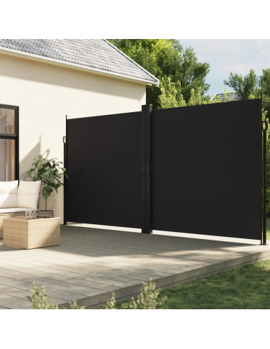Tenda da Sole Laterale Retrattile Nera 220x1200 cm