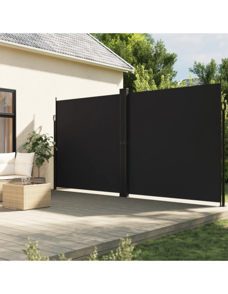 Tenda da Sole Laterale Retrattile Nera 220x1200 cm