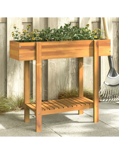 Fioriera Rialzata da Giardino 90x30x75 cm Legno Massello Acacia