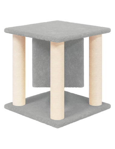 Albero per Gatti con Tiragraffi in Sisal Grigio Chiaro 37 cm