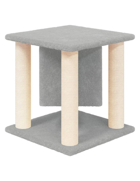 Albero per Gatti con Tiragraffi in Sisal Grigio Chiaro 37 cm
