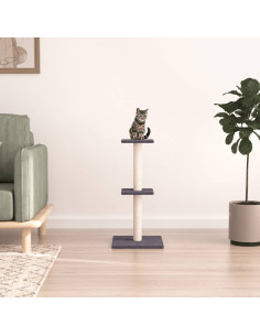 Albero per Gatti con Tiragraffi in Sisal Grigio Scuro 73 cm