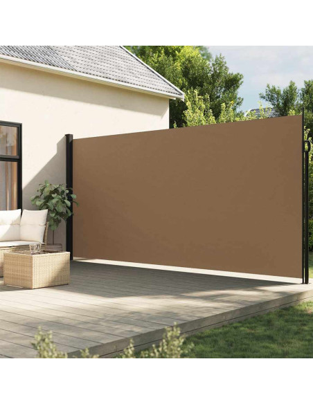 Tenda da Sole Laterale Retrattile Tortora 220x500 cm