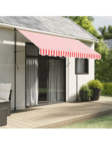 Tessuto Ricambio per Mantovana da Tenda Righe Rosse Bianche 3 m