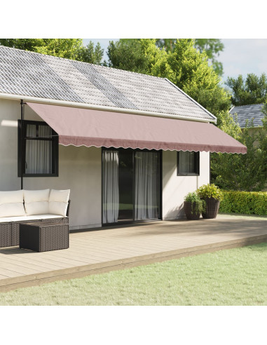 Tessuto di Ricambio per Mantovana da Tenda Strisce Marroni 6 m