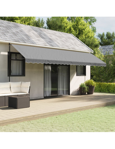 Tessuto di Ricambio per Mantovana da Tenda Strisce Antracite 6m