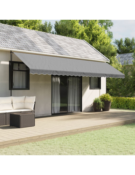 Tessuto di Ricambio per Mantovana da Tenda Strisce Antracite 6m