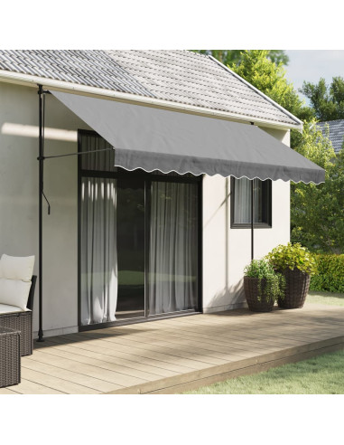 Tessuto di Ricambio per Mantovana Tenda Strisce Antracite 3,5m