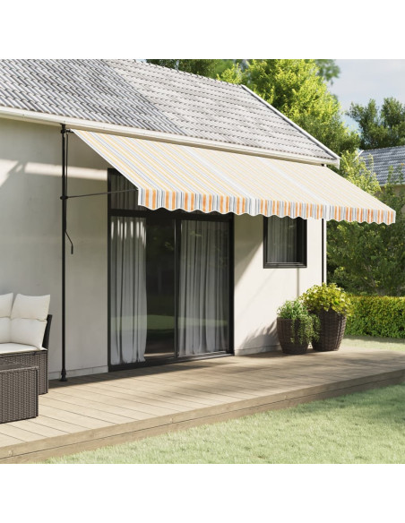 Tessuto Ricambio per Mantovana Tenda Strisce Multicolore 4,5 m