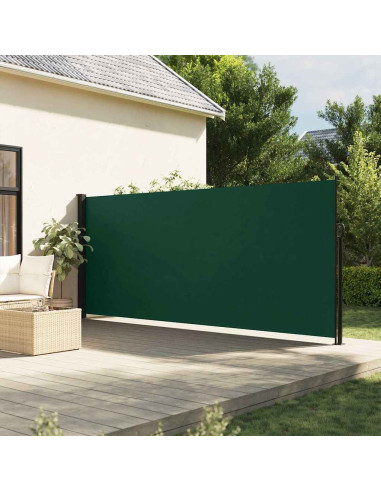 Tenda da Sole Laterale Retrattile Verde Scuro 180x500 cm