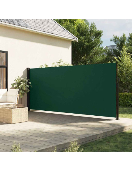 Tenda da Sole Laterale Retrattile Verde Scuro 180x500 cm